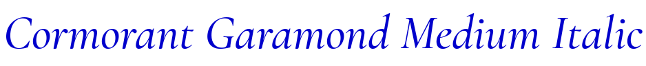 Cormorant Garamond Medium Italic Schriftart